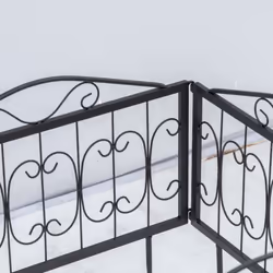 Outsunny Decorative Garden Fencing 4PCs Metal Border Edging - Additional view 7