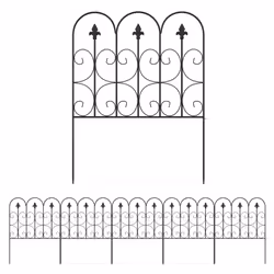 Outsunny 5PCs Decorative Garden Fencing Metal Border Edging - Additional view 8