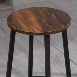 HOMCOM Bar Stools Set of 2 Counter Height Bar Stools for Dining Room Kitchen - Additional view 6