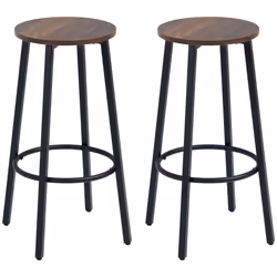 HOMCOM Bar Stools Set of 2 Counter Height Bar Stools for Dining Room Kitchen - Additional view 8