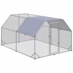 PawHut Chicken Run W/ Roof, Walk In Chicken Coop for 10-12 Chickens, Hen House - Additional view 8