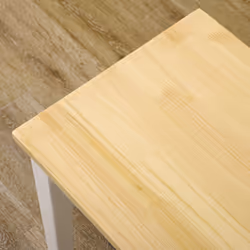 HOMCOM Wood Dining Bench Wooden Bench for 2 People, White - Additional view 6