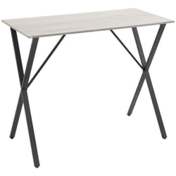 HOMCOM 120 cm Rectangular Breakfast Bar Table for 4 People, Steel Legs, White