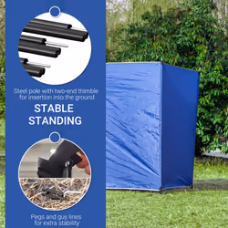 Outsunny Camping Windbreak Portable Wind Blocker Privacy Wall, 4.5m x 1.5m