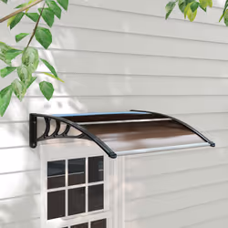 Outsunny Outdoor Window Door Canopy with Awning Porch UV Water Cover Brown - Additional view 7