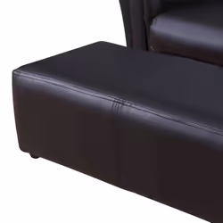 HOMCOM Kids Sofa Set 2 Seater Armchair with Footrest for 18-36 Months, Black - Additional view 6