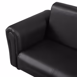 HOMCOM Kids Sofa Set 2 Seater Armchair with Footrest for 18-36 Months, Black - Additional view 7