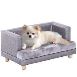 PawHut Dog Sofa Pet Lounge Bed w/ Anti-slip Legs for Small-Sized Dogs - Grey - Additional view 8