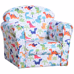 HOMCOM Kids Armchair Toddler Sofa Foam Filled Upholstered Couch Dinosaur - Additional view 8
