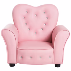 HOMCOM Kids Sofa Toddler Armchair Children Chair Princess-Themed Nursery - Additional view 7