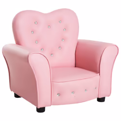 HOMCOM Kids Sofa Toddler Armchair Children Chair Princess-Themed Nursery - Additional view 8