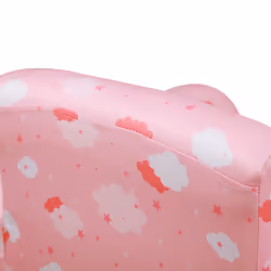 HOMCOM Kids Armchair Toddler Sofa Seat Set with Footrest Padding Couch Pink - Additional view 6