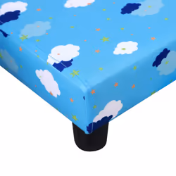 HOMCOM Kids Armchair Toddler Sofa Seat Set with Footrest Padding Couch Blue - Additional view 6