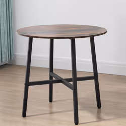 HOMCOM 80cm Round Kitchen Table, Dining Table for Small Spaces, Steel Leg - Additional view 7