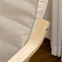 HOMCOM Lounge Chair Recliner Adjustable Footrest Home Cream White - Additional view 7