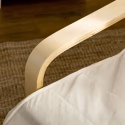 HOMCOM Lounge Chair Recliner Adjustable Footrest Home Cream White - Additional view 8