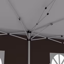 Outsunny 3 x 6m Pop Up Gazebo Height Adjustable Party Tent w/ Storage Bag Brown - Additional view 7