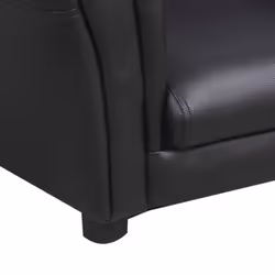 HOMCOM Kids Sofa Set, 2 Piece Children Armchair with Stool Nursery Black - Additional view 5