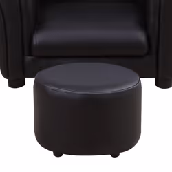 HOMCOM Kids Sofa Set, 2 Piece Children Armchair with Stool Nursery Black - Additional view 7