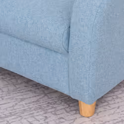 HOMCOM Child Armchair Wood Frame w/ Padding Seat Low-Rise Bedroom Blue - Additional view 8