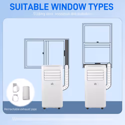 HOMCOM 9000 BTU Portable Air Conditioner Unit with WiFi Smart App, 20mÂ²