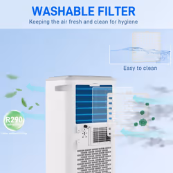 HOMCOM 9000 BTU Portable Air Conditioner Unit with WiFi Smart App, 20mÂ²