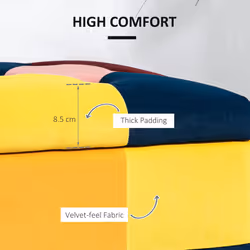 HOMCOM 114 x 47 x 47cm Velvet Storage Ottoman, Button-tufted Footstool - Additional view 4
