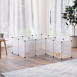 PawHut Pet Playpen, 18 Panels DIY Small Animal Cage, for Guinea Pigs, Hegehogs