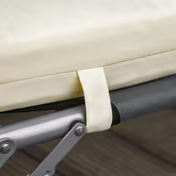 Outsunny Set of 2 Lounger Cushions Deep Seat Patio Cushions with Ties White - Additional view 6