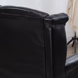 HOMCOM Chesterfield-style Wing Back Armchair Tufted Accent Chair Black - Additional view 8