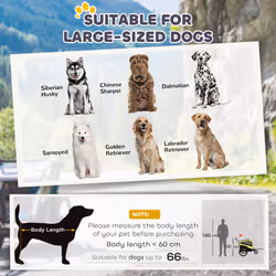 PawHut 2 in 1 Dog Bike Trailer Pet Stroller for Large Dogs W/ Hitch - Green - Additional view 6