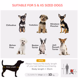 PawHut Dog Stroller W/ Rain Cover, Foldable Pet Pram for S, XS Dogs, Red