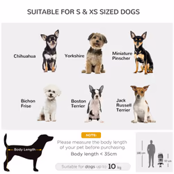 PawHut Dog Stroller W/ Cover, Folding Cat Pram Dog Pushchair for S XS Dogs Grey