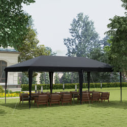 Outsunny 3 x 6 m Pop Up Gazebo Patio Party Event Heavy Duty Canopy Black