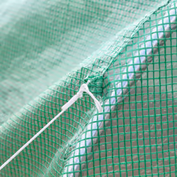 Outsunny 3.5 x 2m Walk-In Polytunnel Greenhouse with Roll Up Door Windows Green - Additional view 6