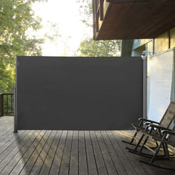 Outsunny 3x1.8M Retractable Side Awning Screen Fence Patio Privacy Divider Grey