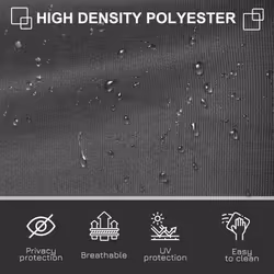 Outsunny 3x1.8M Retractable Side Awning Screen Fence Patio Privacy Divider Grey - Additional view 5