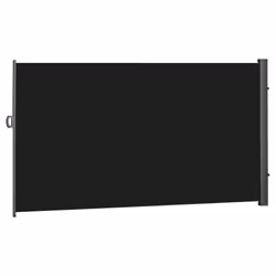 Outsunny 3x2M Retractable Side Awning Screen Fence Patio Privacy Divider Black - Additional view 8