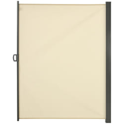 Outsunny 3x2M Retractable Side Awning Screen Fence Patio Privacy Divider Cream