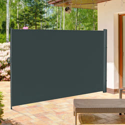 Outsunny 3x2M Retractable Side Awning Screen Fence Patio Privacy Divider Grey