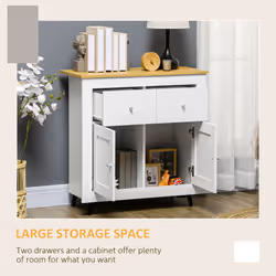 HOMCOM Sideboard Storage Cabinet Freestanding Kitchen Cupboard with Drawers