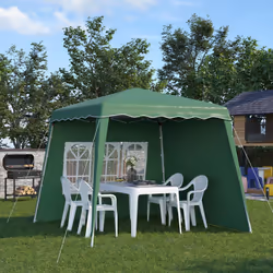 Outsunny 2.4 x 2.4m UV50+ Pop Up Gazebo Canopy Tent with Carry Bag, Green