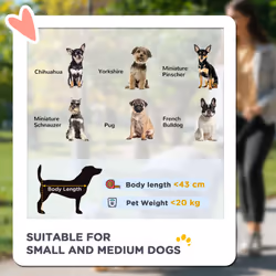 PawHut 3 Wheel Pet Stroller, for Medium Small Dogs, Foldable Cat Pram - Blue - Additional view 7