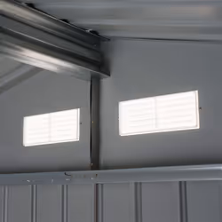Outsunny 9 X 6FT Storage Garden Shed Sliding Door Galvanised Metal Brown - Additional view 7