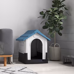 PawHut Dog Kennel for Outside Plastic Dog House for XS Dogs, 64.5 x 57 x 66cm - Additional view 7