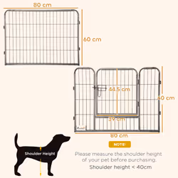 PawHut 16 Panels Heavy Duty Puppy Play Pen for Small 60Hcm
