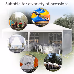 Outsunny 6m x 3m Garden Gazebo Marquee Canopy Party Tent Canopy Patio White - Additional view 5