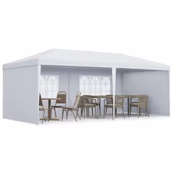 Outsunny 6m x 3m Garden Gazebo Marquee Canopy Party Tent Canopy Patio White - Additional view 8