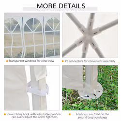 Outsunny 9m x 3m Outdoor Garden Gazebo Wedding Party Tent Canopy Marquee White