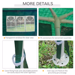 Outsunny 9m x 3m Outdoor Garden Gazebo Wedding Party Tent Canopy Marquee Green